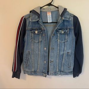 Wonder Nation Boy’s Hooded Denim Jacket Size 10/12
